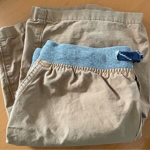 Carter's Tan Joggers with Blue Ribbed Waistband